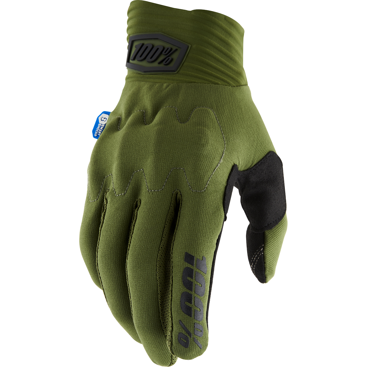 100% Cognito Smart Shock Gloves - Army Green/Black - Small 10014-00025