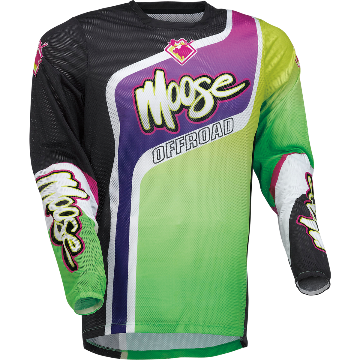 MOOSE RACING Sahara* Jersey - Purple/Green - 2XL 2910-7232 by Moose Racing