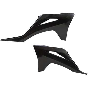 Acerbis Radiator Shrouds - Black/Metallic 2872737440