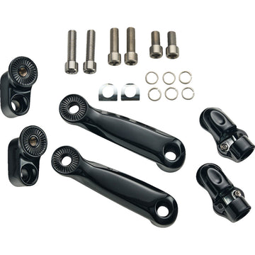 CIRO Adjustable RydeCulture* Charles Chapa Peg Mounts - Passenger - Black - Indian 6R220