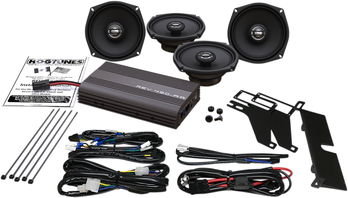 Hogtunes 4-Speaker/200W Amplifier Kit REV 450U KIT-AA