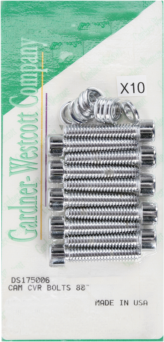 GARDNER-WESTCOTT Bolt Kit - Cam Cover - Socket-Head - Chrome - Twin Cam P-10-18-06