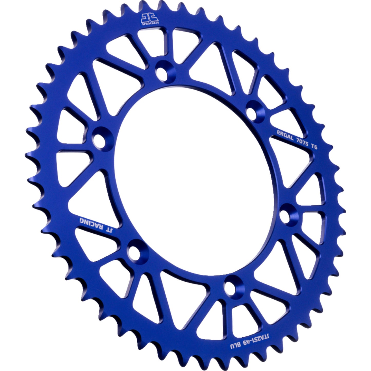 JT SPROCKETS Rear Sprocket - Yamaha - Blue - 49 Tooth JTA251.49BLU by JT Rear Sprockets Aluminum/Alloy