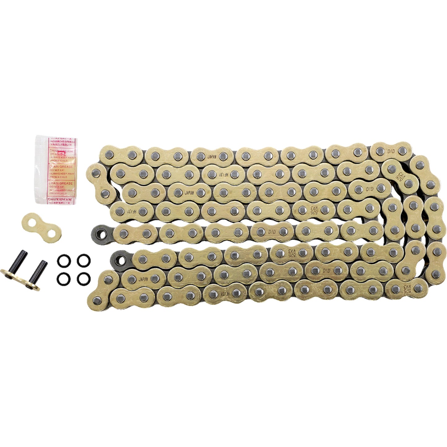 DID 525 VX3 - Drive Chain - 120 Links - Gold M525VX3G120ZB | Drive Chain X'ring Types