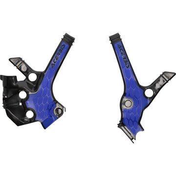 Acerbis X-Grip Frame Guards - Black/Blue - YZ 85 2976221004