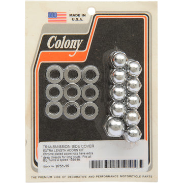 Colony Acorn Nut Kit - Transmission Side Cover 8751-19