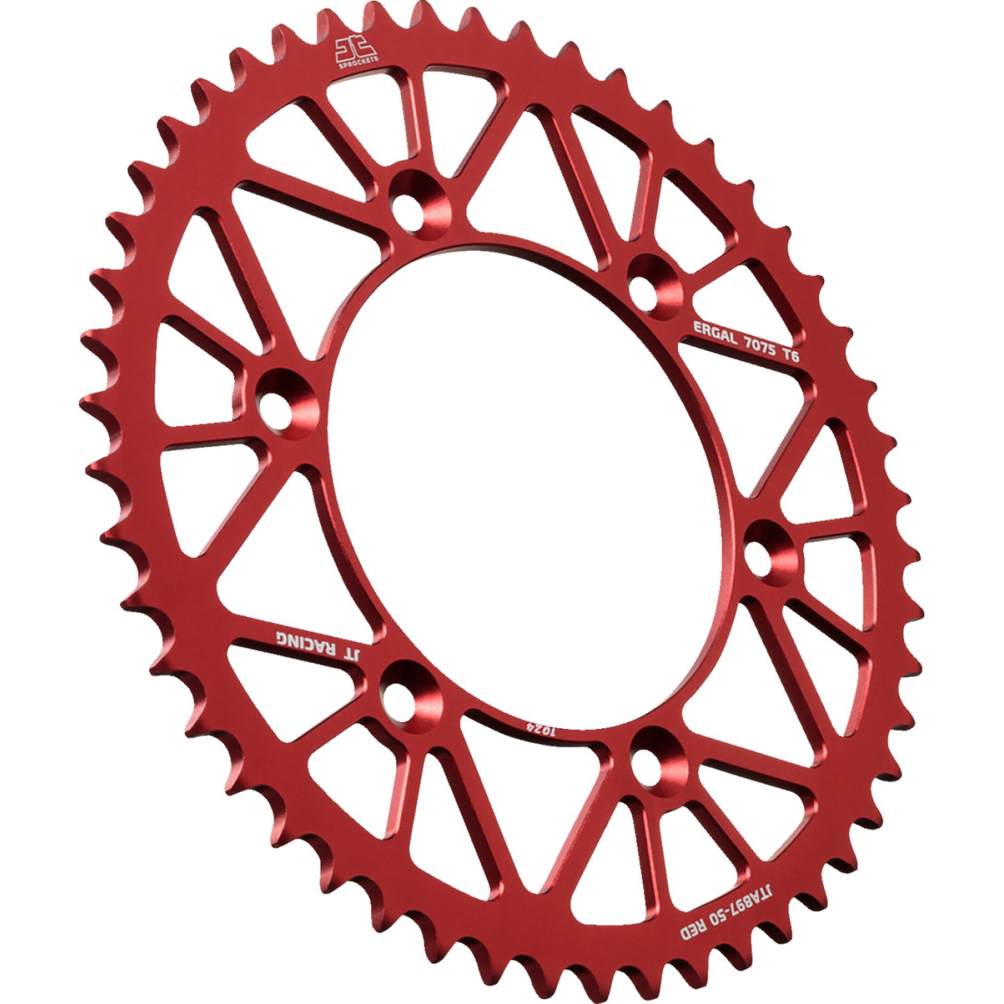 JT SPROCKETS Rear Sprocket - Aluminum - 50 Tooth - Red - Gas Gas/Husqvarna/Husaberg/KTM JTA897.50RED by JT Rear Sprockets Aluminum/Alloy