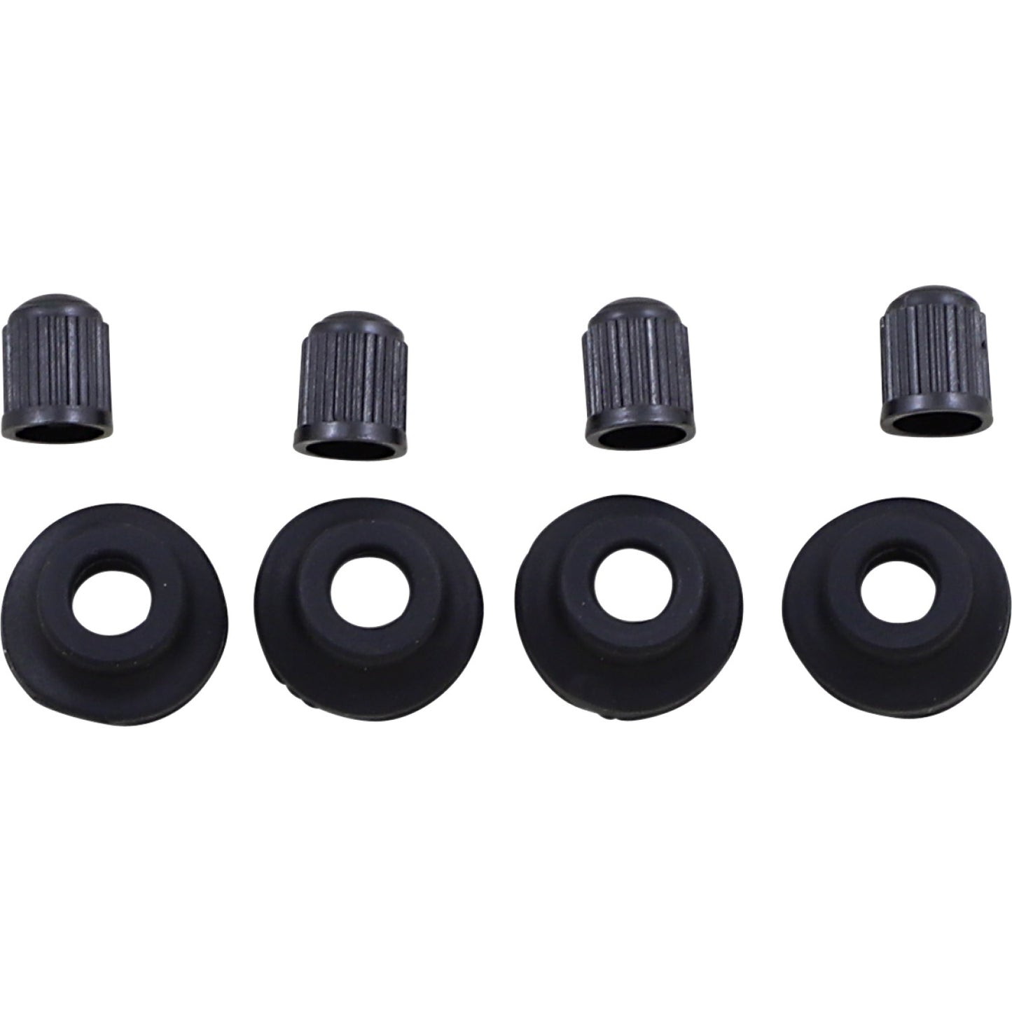 BOLT Valve Stem Grommet/Cap - Black - 4 Pack 2007-GRM