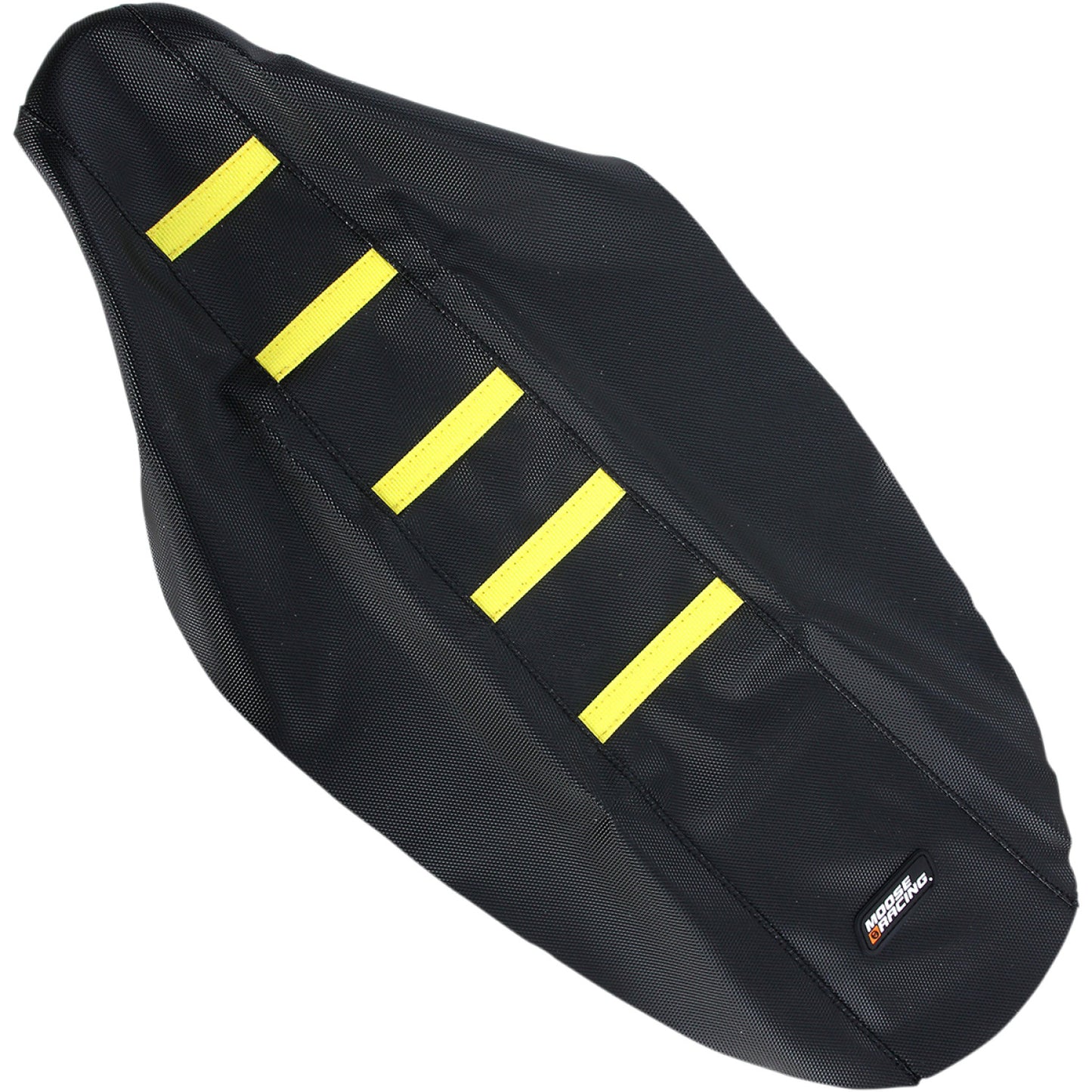 Moose Racing Ribbed Seat Cover - Black Cover/Yellow Ribs - Suzuki RMZ25010-331RT
