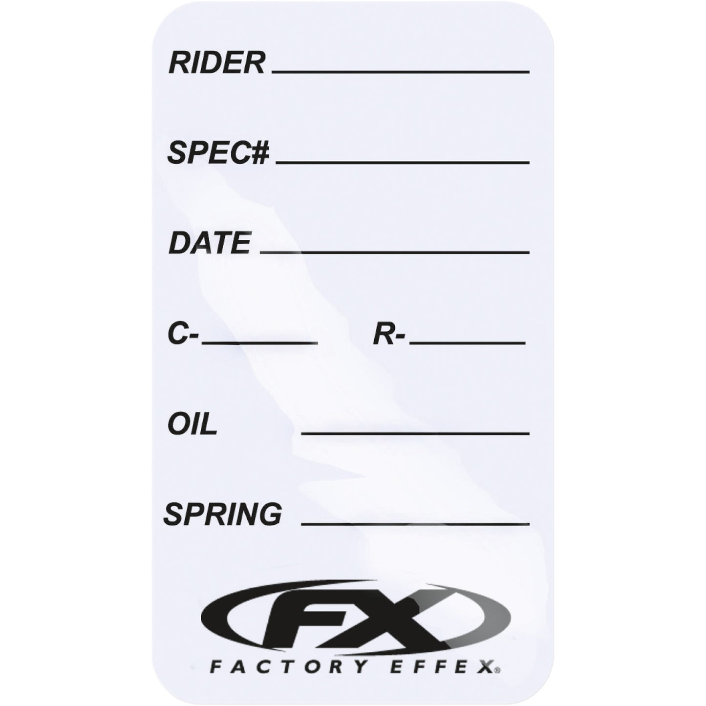 FACTORY EFFEX Suspension Spec Stickers 06-90021