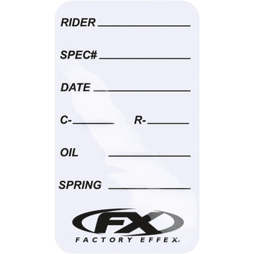 FACTORY EFFEX Suspension Spec Stickers 06-90021