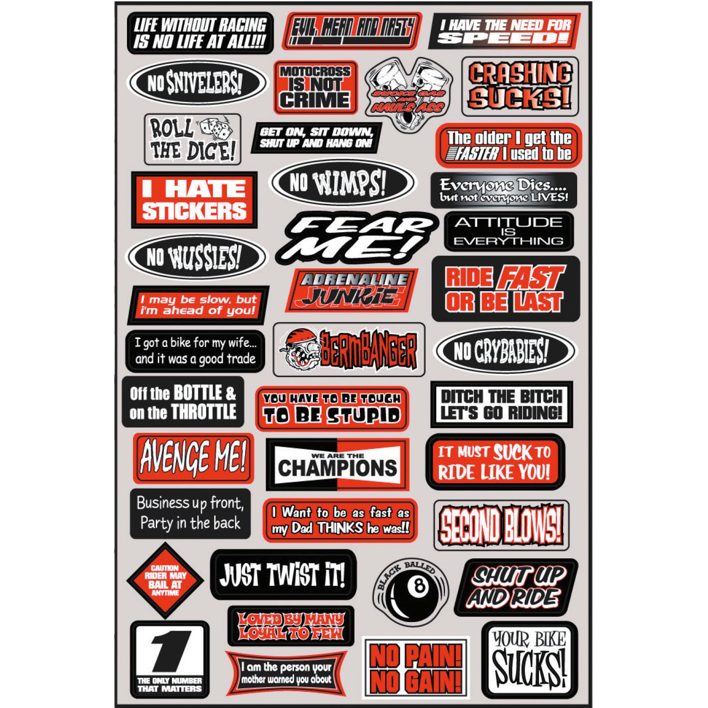 FACTORY EFFEX Decal Kit - Fun Phrases 07-68012