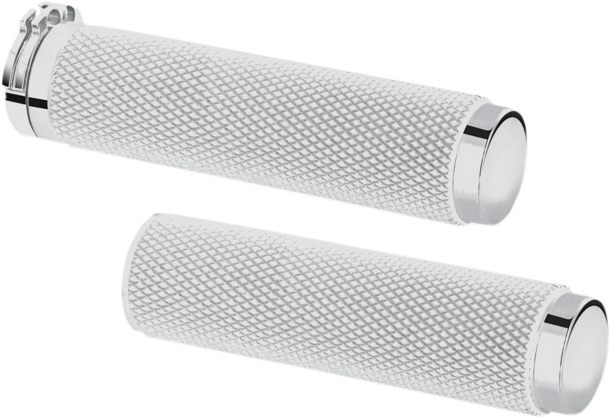 PINGEL Billet Grips - Knurled - Chrome 62196