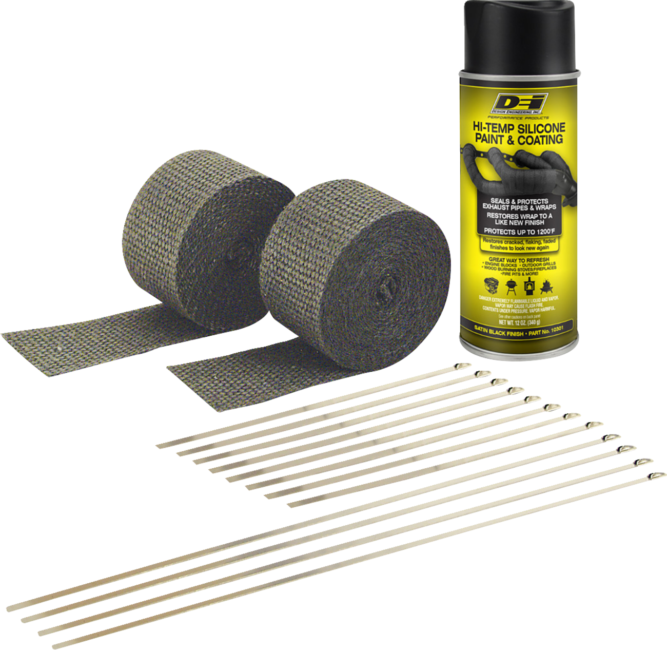 DEI Exhaust Wrap Kit - Black/Black 901330