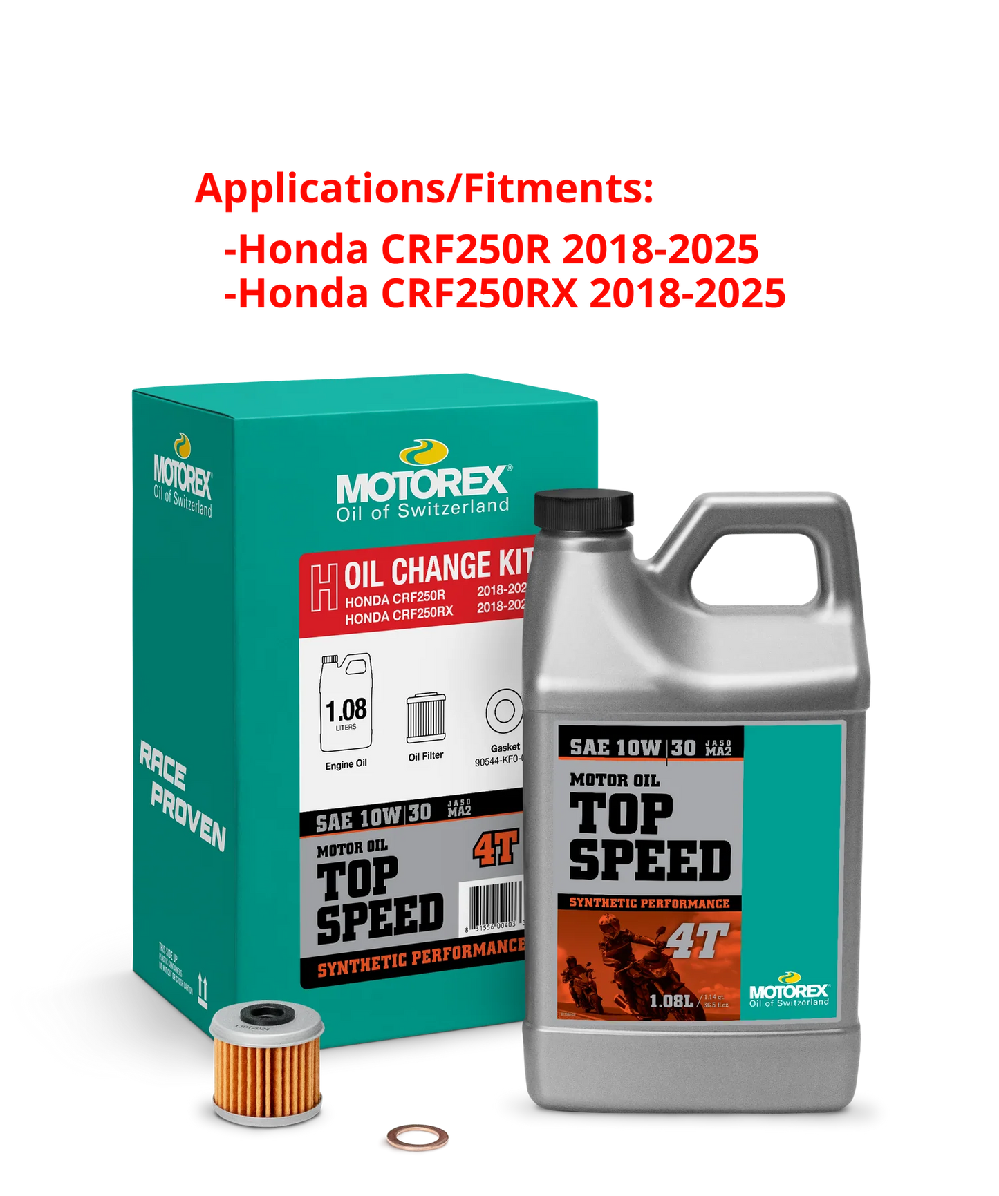 Motorex Top Speed Oil Change Kit 1.08L 10W / 30 Hon
