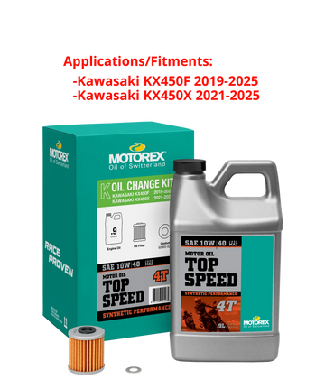Motorex Top Speed Oil Change Kit 0.90L 10W / 40 Kaw