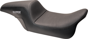 SLYFOX Drifter Seat - Gray Logo - Smooth Vinyl - Carbon Fiber - FL '08-'23 0801-1615
