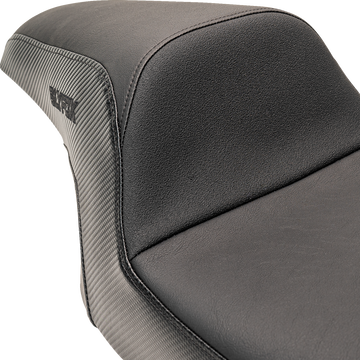 SLYFOX Drifter Seat - Black Logo - Smooth Vinyl - Carbon Fiber - FL '97-'07 0801-1612