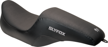 SLYFOX Drifter Seat - Gray Logo - Smooth Vinyl - Carbon Fiber - FL '97-'07 0801-1613