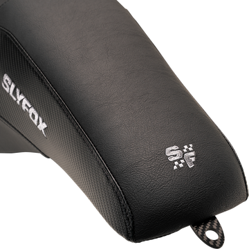 SLYFOX Drifter Seat - Gray Logo - Smooth Vinyl - Carbon Fiber - FL '97-'07 0801-1613