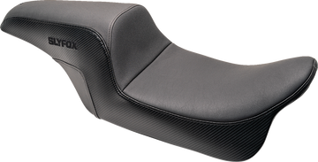 SLYFOX Drifter Seat - Black Logo - Smooth Vinyl - Carbon Fiber - Dyna '06-'17 SlyFox4682A