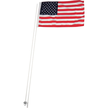 ATLANTIS Flag Pole and Mount - With 12' X 19" Flag - U.S.A. - 5 Pack A90065