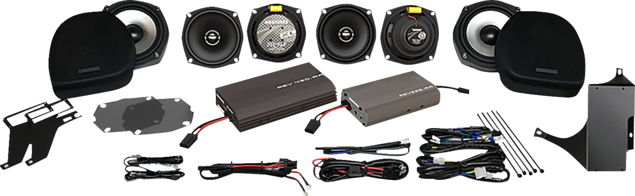 Hogtunes 425 W Dual Amp/ 6 XL Speaker Kit - Harley Davidson G2 ULTRA 6 PACK-XL