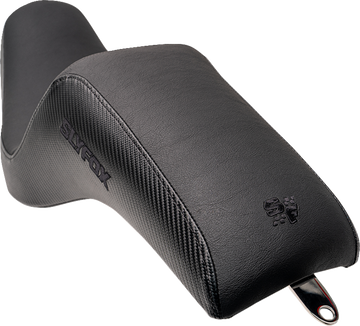 SLYFOX Drifter Seat - Black Logo - Black Vinyl w/ Slipstop - Carbon Fiber - Dyna '96-'03 4683A-slyfox