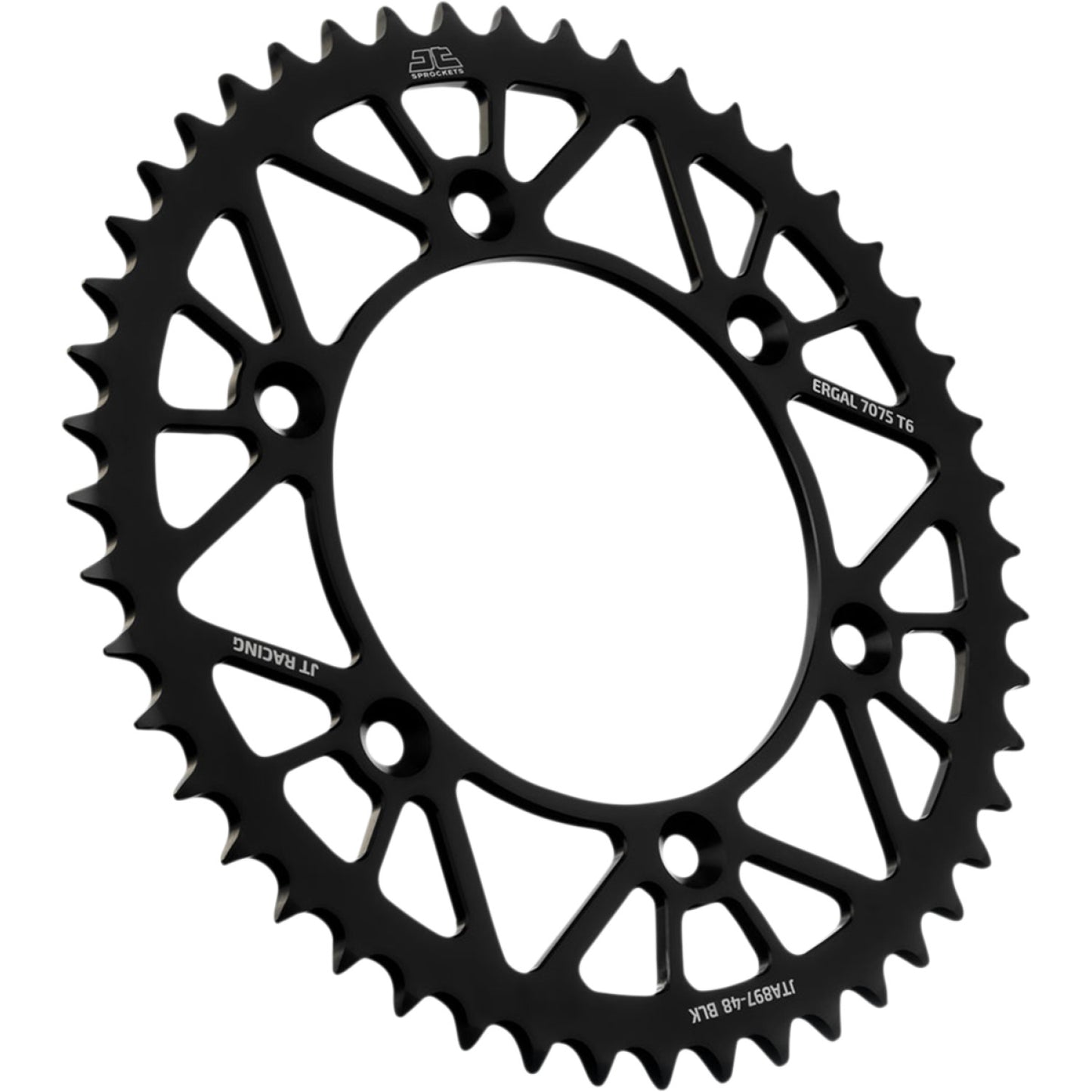 JT SPROCKETS Rear Sprocket - Black - 48-Tooth JTA897.48BLK by JT Rear Sprockets Aluminum/Alloy