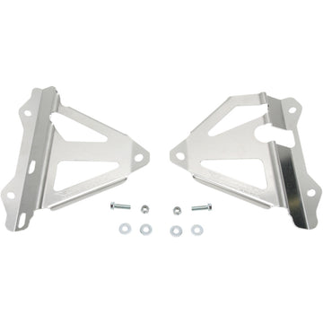 WORKS CONNECTION Radiator Brace Set - Silver - Honda 18-772