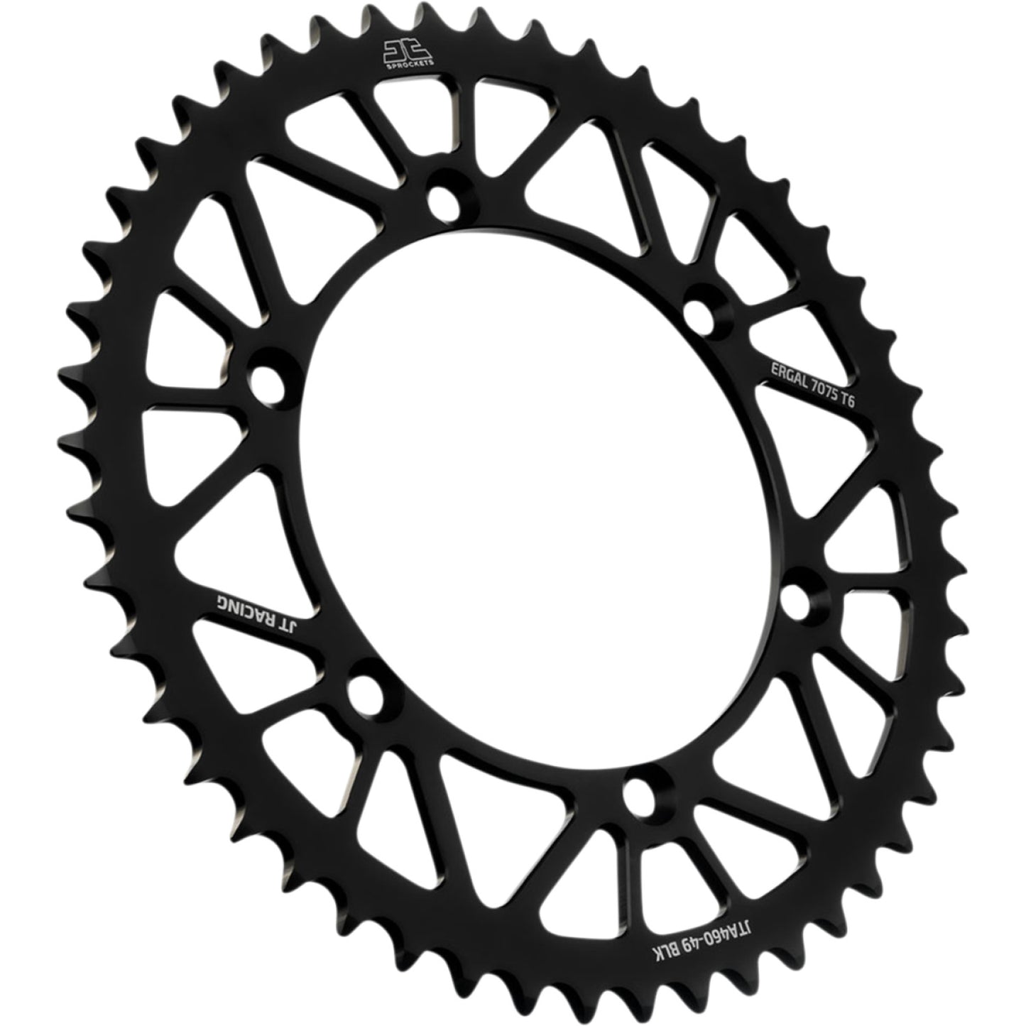 JT SPROCKETS Rear Sprocket - Kawasaki - Black - 49 Tooth JTA460.49BLK by JT Rear Sprockets Aluminum/Alloy