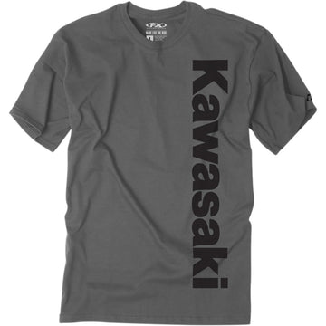 FACTORY EFFEX Kawasaki Vertical T-Shirt - Charcoal Gray - XL 24-87106