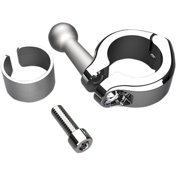 CIRO Aluminum Clamp Kit - Ball Mount - 7/8" - 1" Handlebars - Chrome 50128