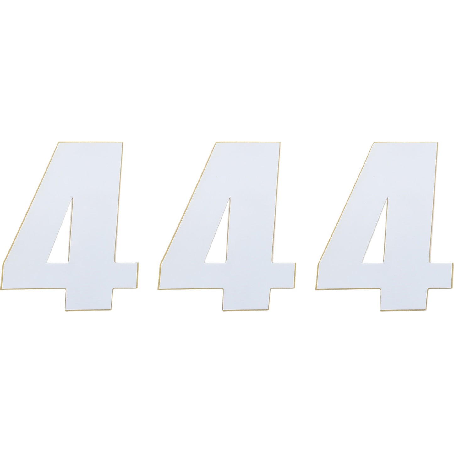 Moose Racing Race Number 4 - White - 4.5" 80004