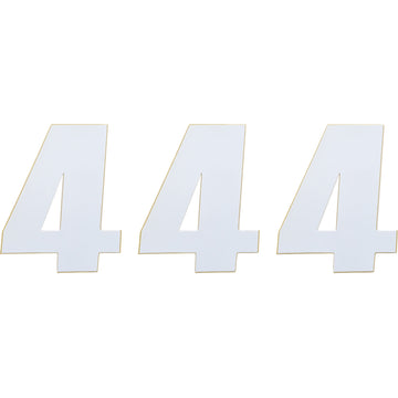 Moose Racing Race Number 4 - White - 4.5" 80004