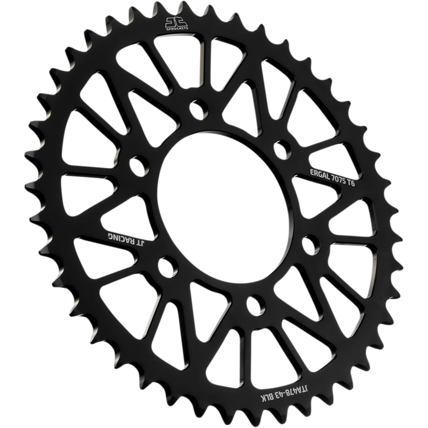 JT SPROCKETS Rear Sprocket - Kawasaki - Black - 43 Tooth JTA478.43BLK by JT Rear Sprockets Aluminum/Alloy
