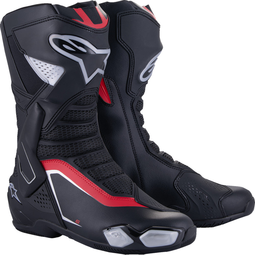 Alpinestars SMX-6 V3 Boots - Black/Silver/Red - US 6.5/EU 40 2223025-199-40