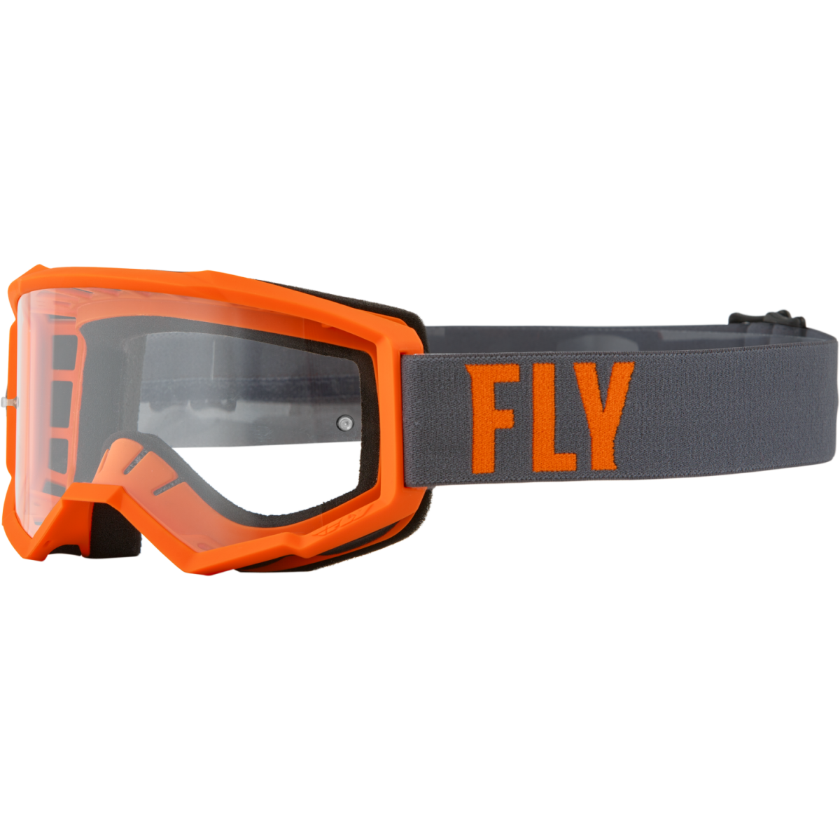 Fly Racing Youth Focus Goggle Grey/Orange - Clear Lens by WPS