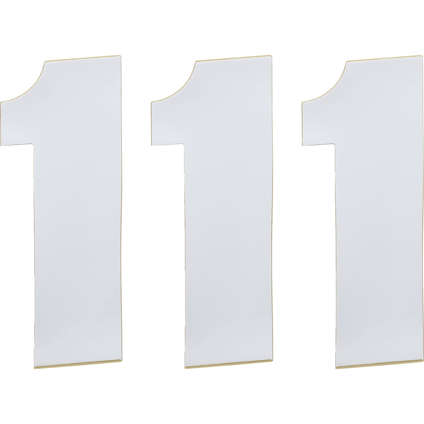 Moose Racing Race Number 1 - White - 6" 80101