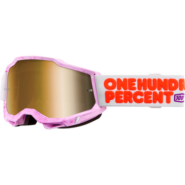 100% Accuri 2 Goggle Hundreds Mirror True Gold Lens