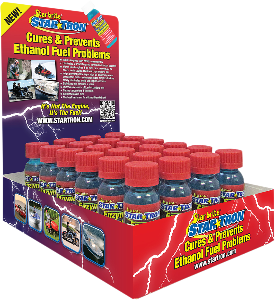 STAR TRON Enzyme Fuel Treatment - 1 US fl oz. - 24 Pack with Display 14324