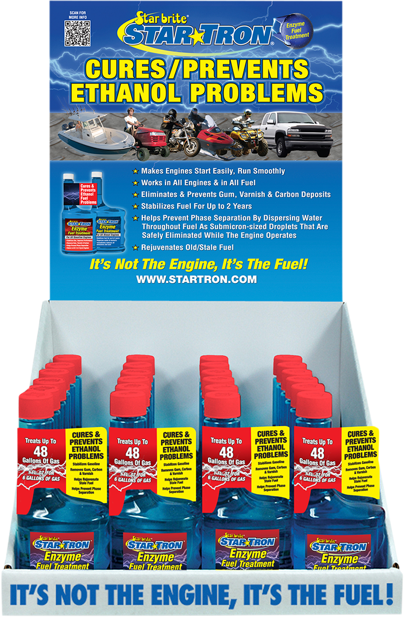 STAR TRON Enzyme Fuel Treatment - 8 US fl oz. Each - 24 Pack with Display 14625