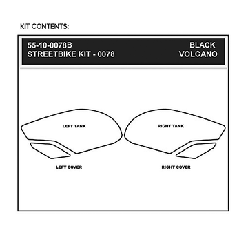 STOMPGRIP Traction Pad Tank Grips - Volcano - Black - Triumph 55-10-0078B