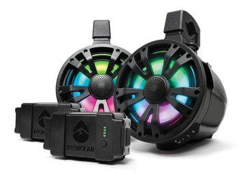 Extrmtower 2 Pk 8 Spkr 2 Amp Speakers + 2 Batteries Blk