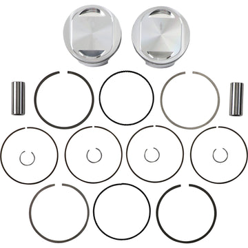 JE Pistons Piston Kit - 95" - Twin Cam 324720 | JE Pistons | Piston & Ring Kits