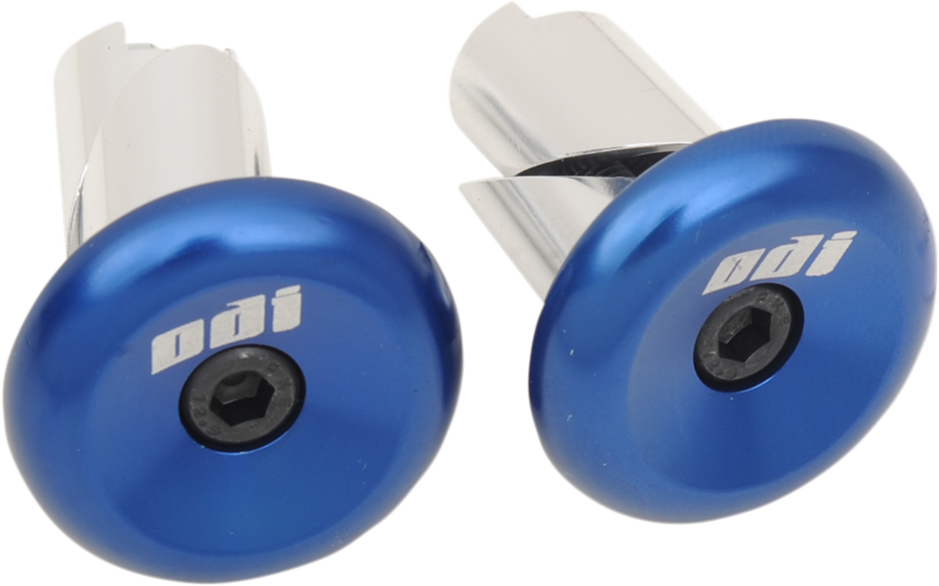 ODI Aluminum Handlebar End Plug - Blue F71APU