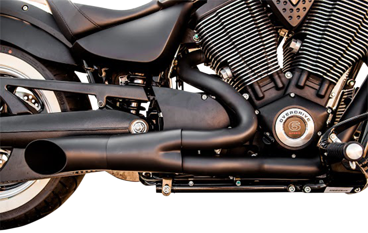 TRASK 2:1 Exhaust - Black - Victory TM-3033BK