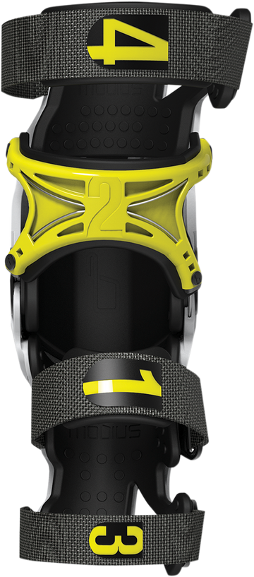 MOBIUS X8 Knee Braces - White/Yellow - Medium 1010103