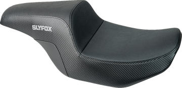 SLYFOX Drifter Tour Seat - Vinyl w/ Slipstop - Gray Logo - FL '23-'24 4685B-Slyfox