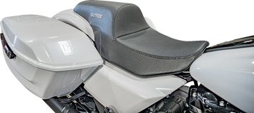 SLYFOX Drifter Tour Seat - Vinyl w/ Slipstop - Gray Logo - FL '23-'24 4685B-Slyfox